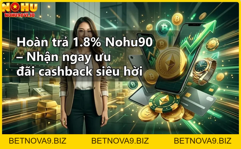 Hoàn trả 1.8% Nohu90 – Nhận ngay ưu đãi cashback siêu hời