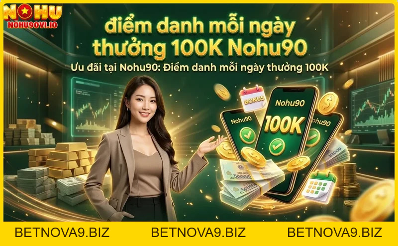 Điểm danh mỗi ngày thưởng 100K tại Nohu90: Hướng dẫn chi tiết